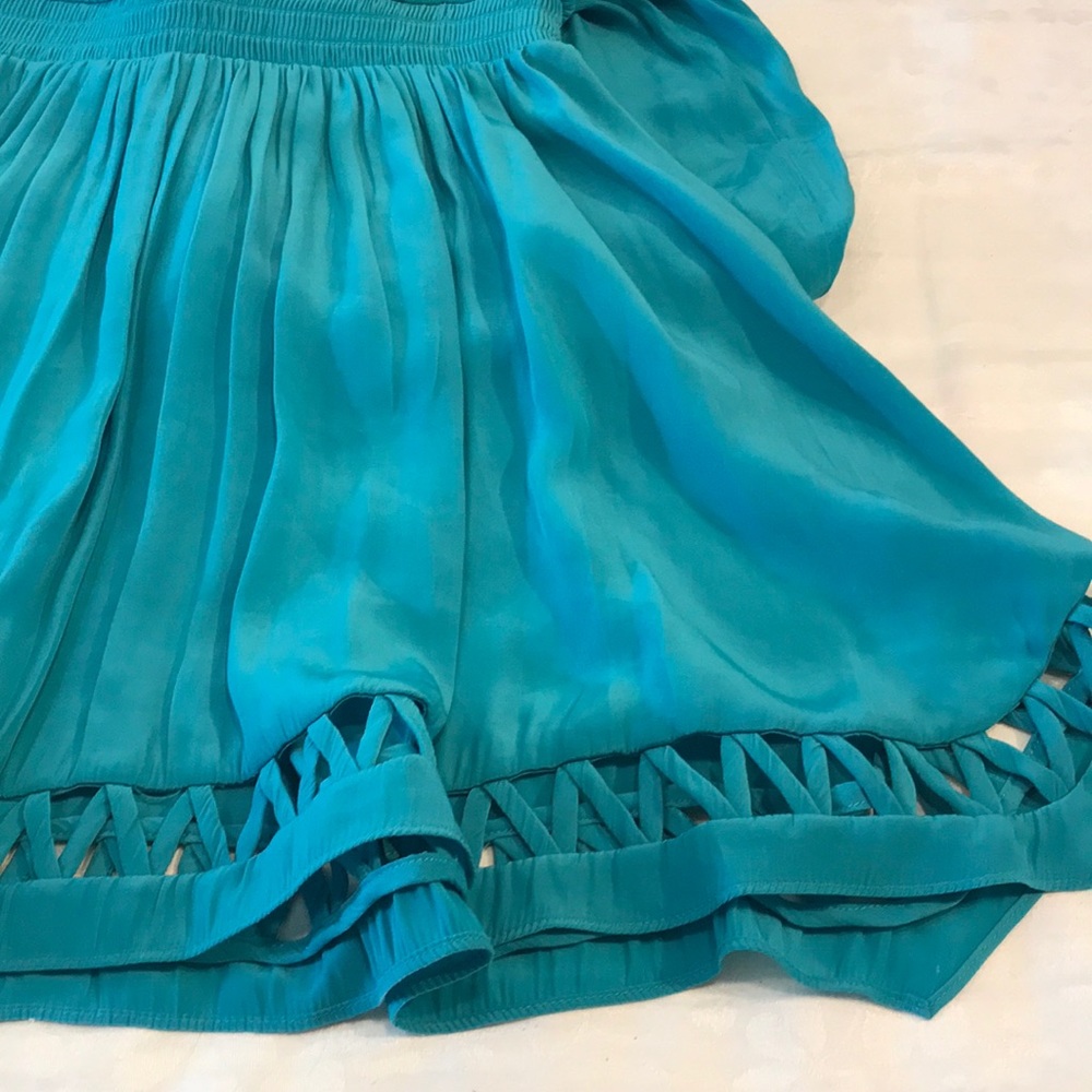 Ramy Brook Turquoise Halter Midi Dress - Picture 11 of 12